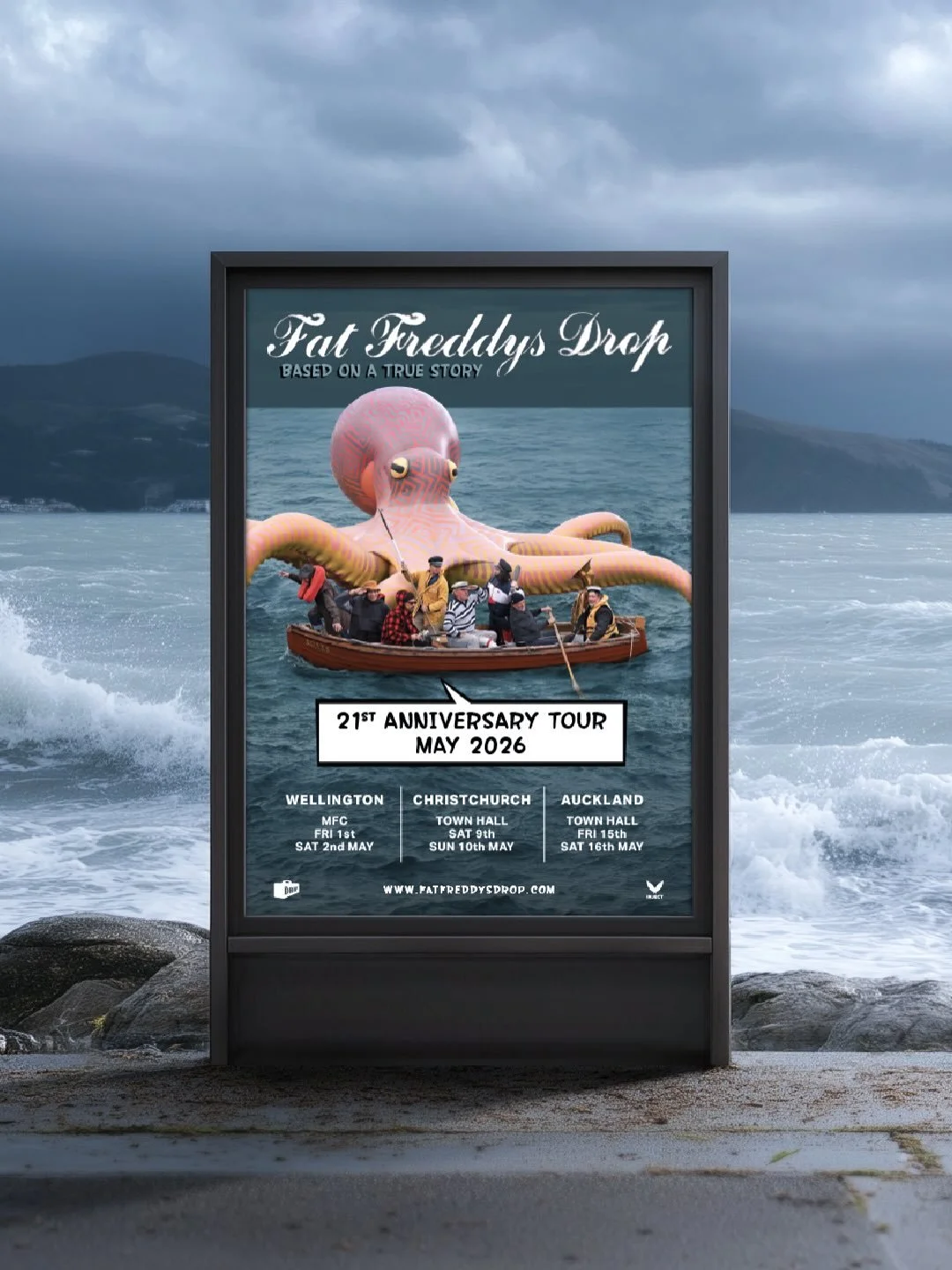 Behind the scenes with @fatfreddysdropnz for the BOATS 21st Anniversary Tour 2026 visuals. Wishing the bros much love as they embark on their world tour. Doing it for the love of music and for the man who made it all possible, MU. 🫡 🌊💙