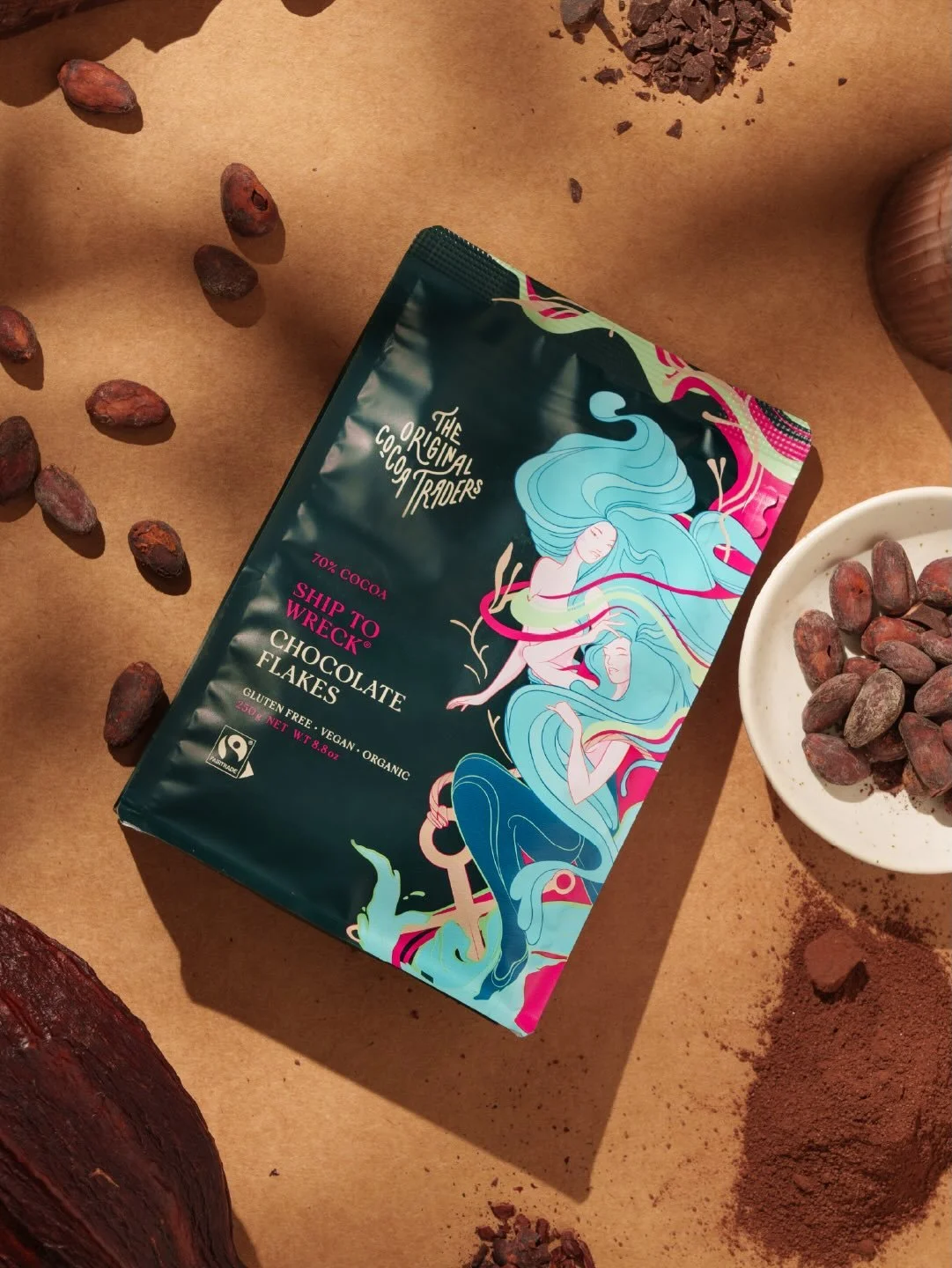 The Mythical Creature Range for @theoriginalcocoatradersco 

An illustration-led drinking chocolate range inspired by folklore and storytelling, where each flavour becomes a creature of its own. Colourways shift with each character, setting the tone 