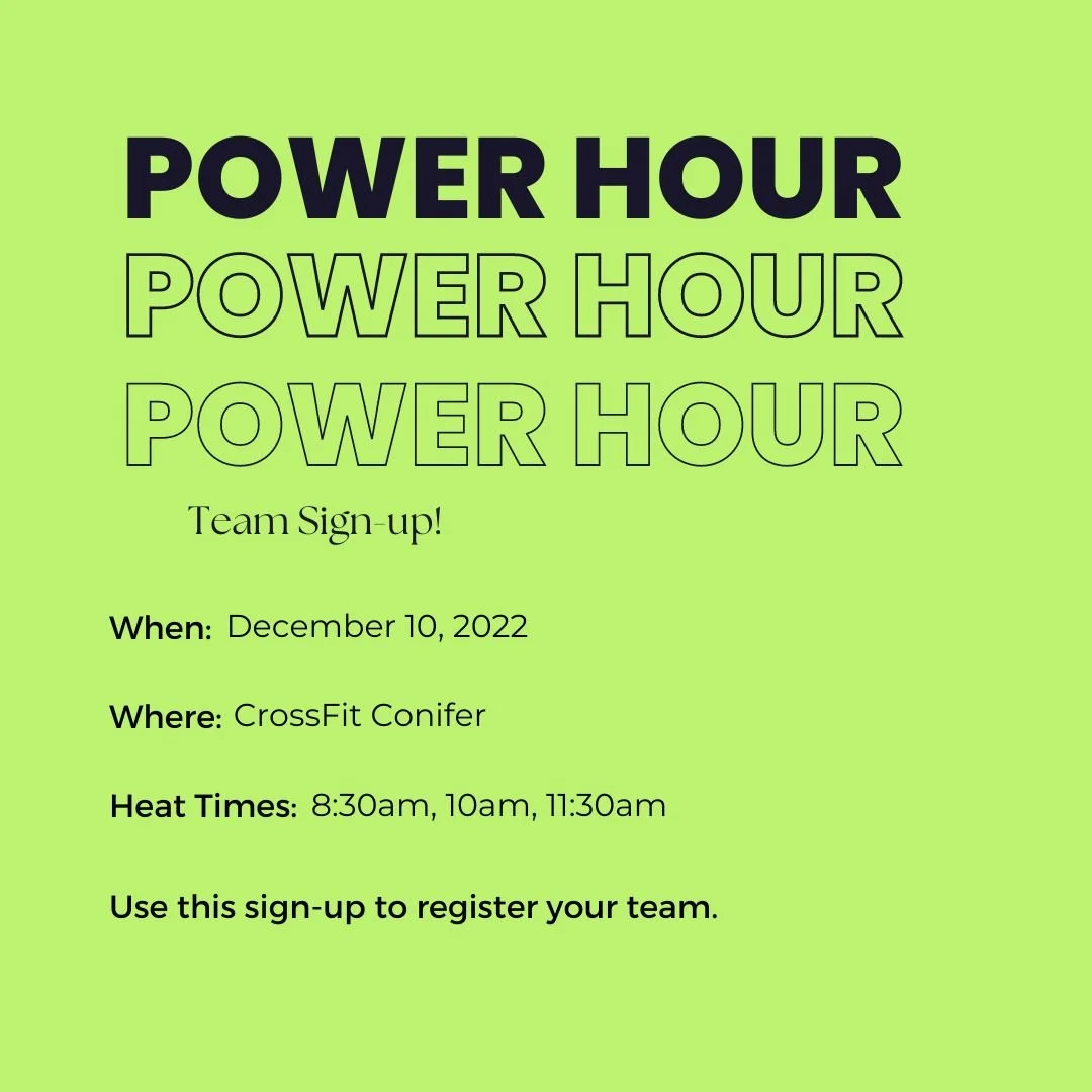 Power Hour Graphics Power Hour — CrossFit Conifer