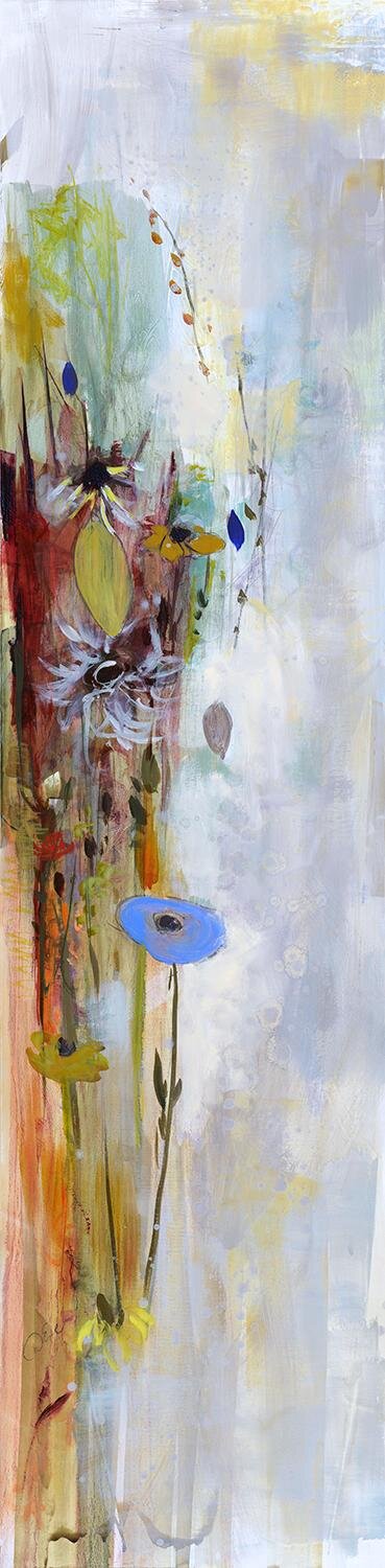   Spring  Oil on wood 48x12 inches SOLD 