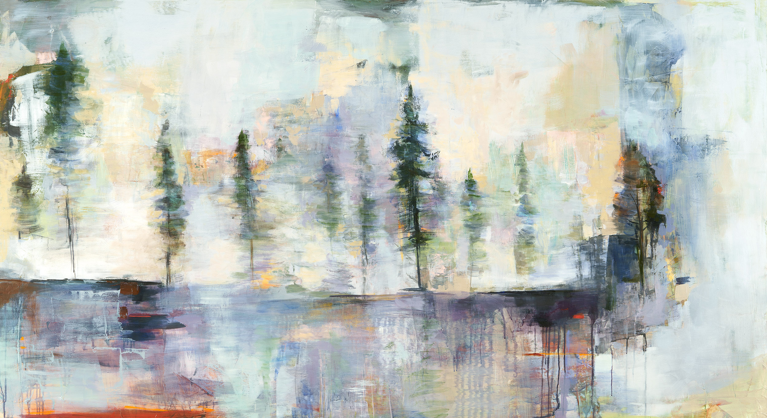  Northern Light  Oil on wood 36x72 inches SOLD 