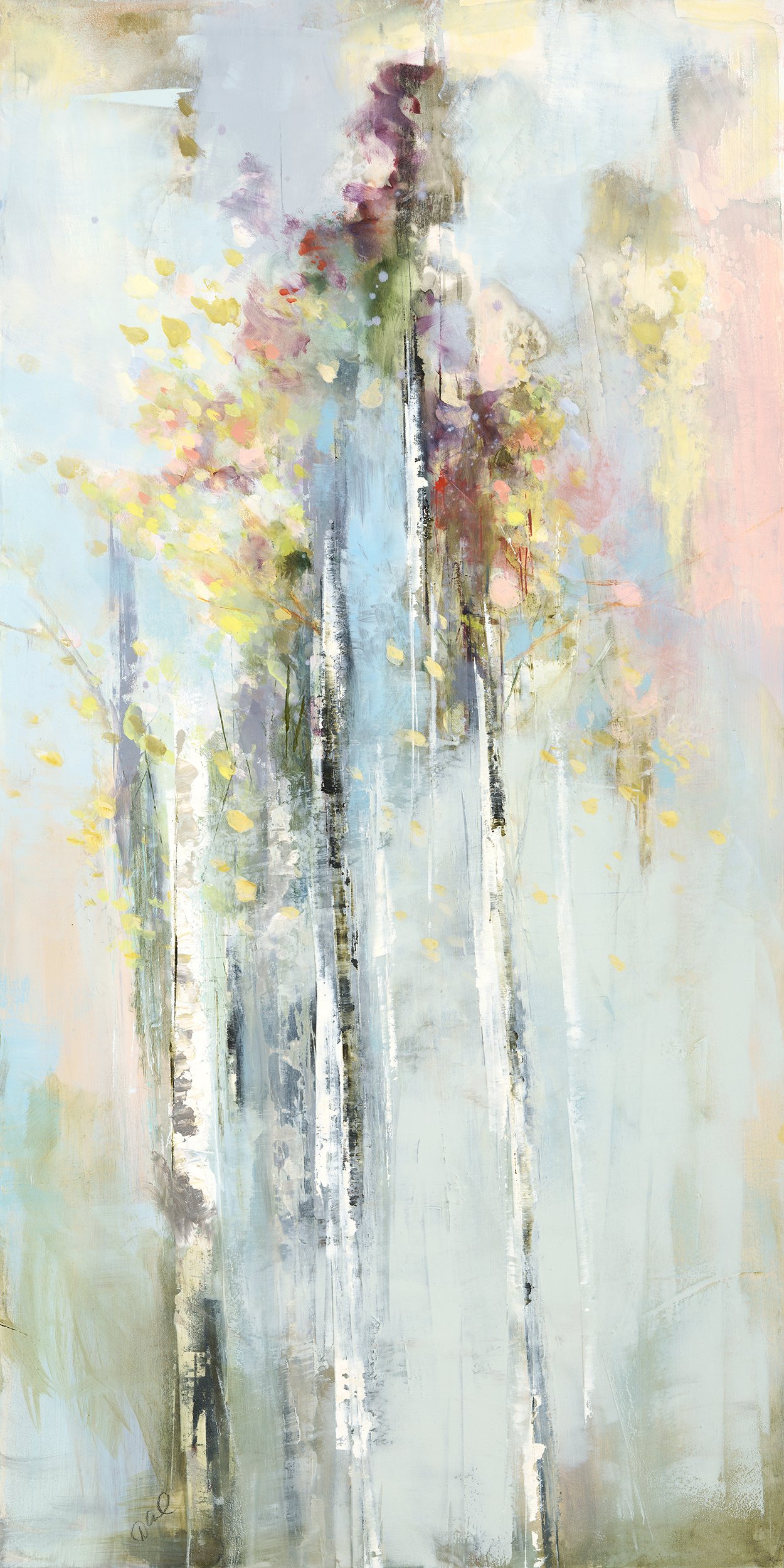   Feel the Path of Everyday  Oil on wood 36x18 inches SOLD 