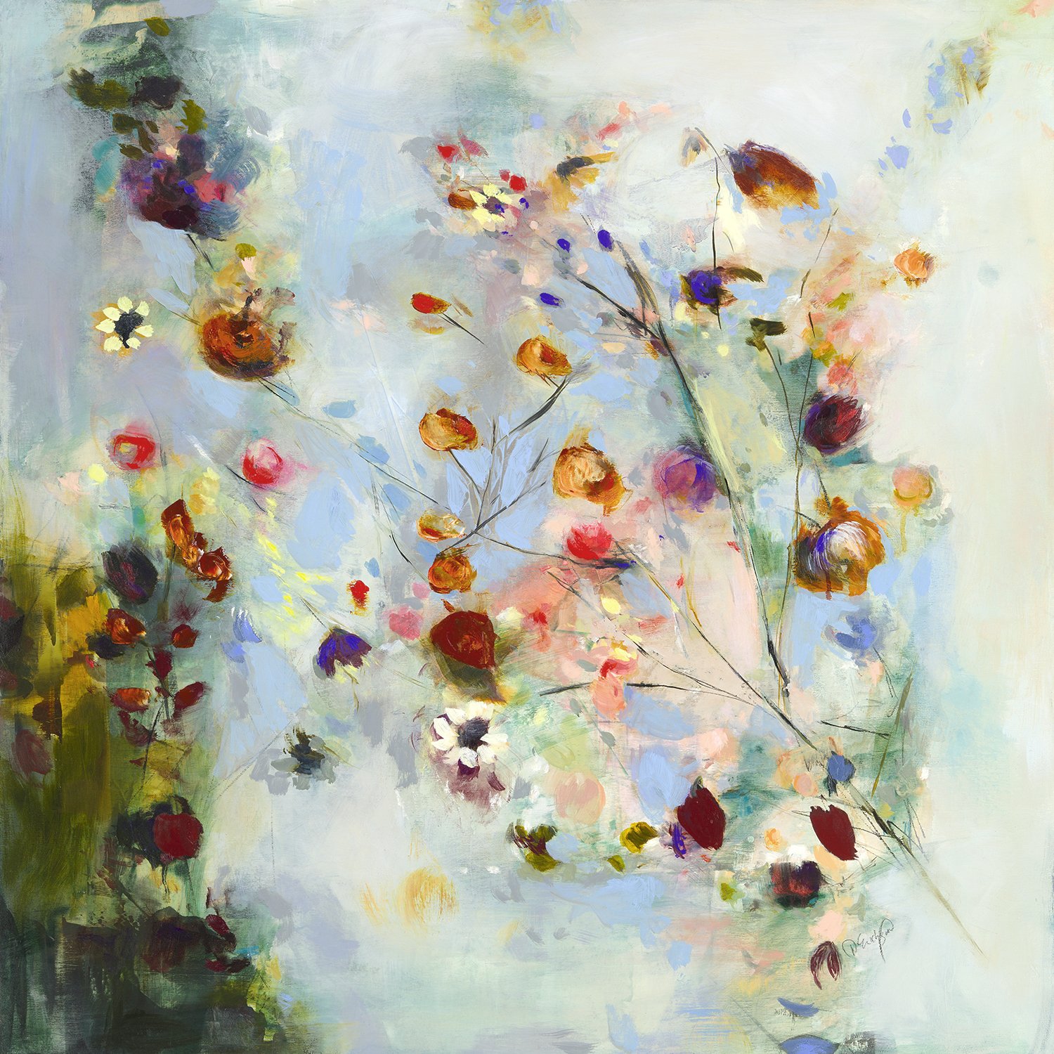   Behind the Veil  Oil on wood 30×30 inches 