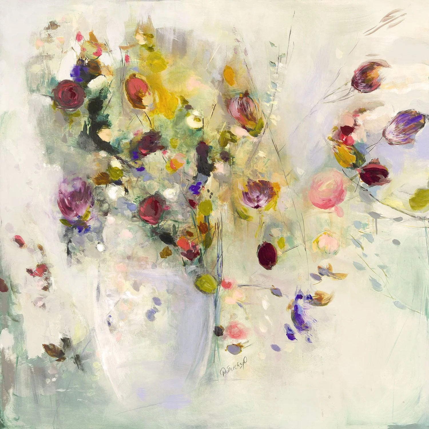   Just Breathe  Oil on wood 30×30 inches SOLD 