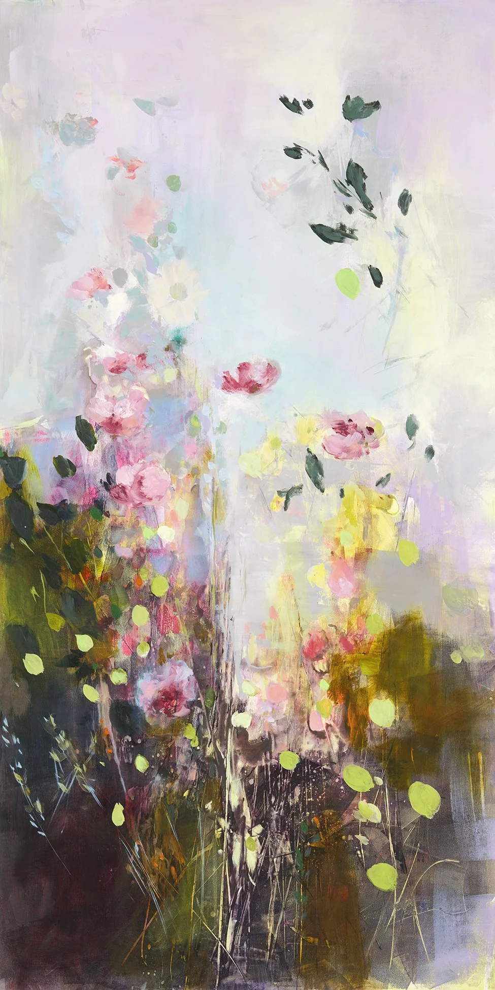   A Passing Glimpse  Oil on wood 48×24 inches 