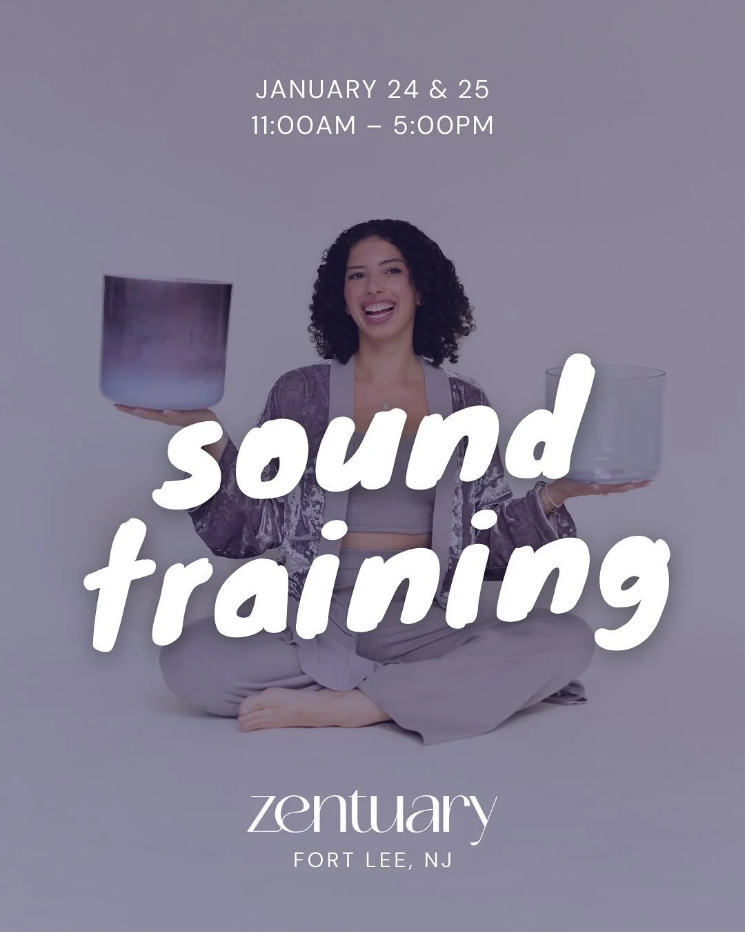 🗣 INTRO TO SOUND TRAINING 🥣 January 24th &amp; 25th @zentuaryhealingcenter ✨

Beautiful people! I&rsquo;m so excited to announce that this January I&rsquo;m back home in Jersey (the best state) to lead my signature Introduction to Sound Meditation 