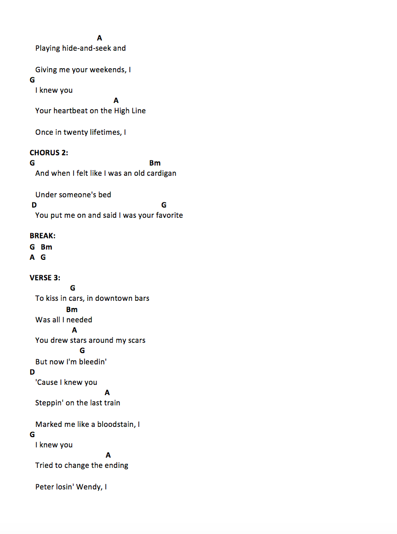 cardigan - Taylor Swift - folklore — Nena Shelby