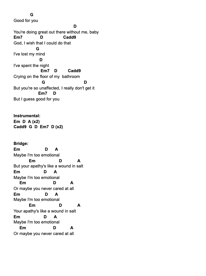 Olivia Rodrigo - Traitor Guitar Chords Lyrics 