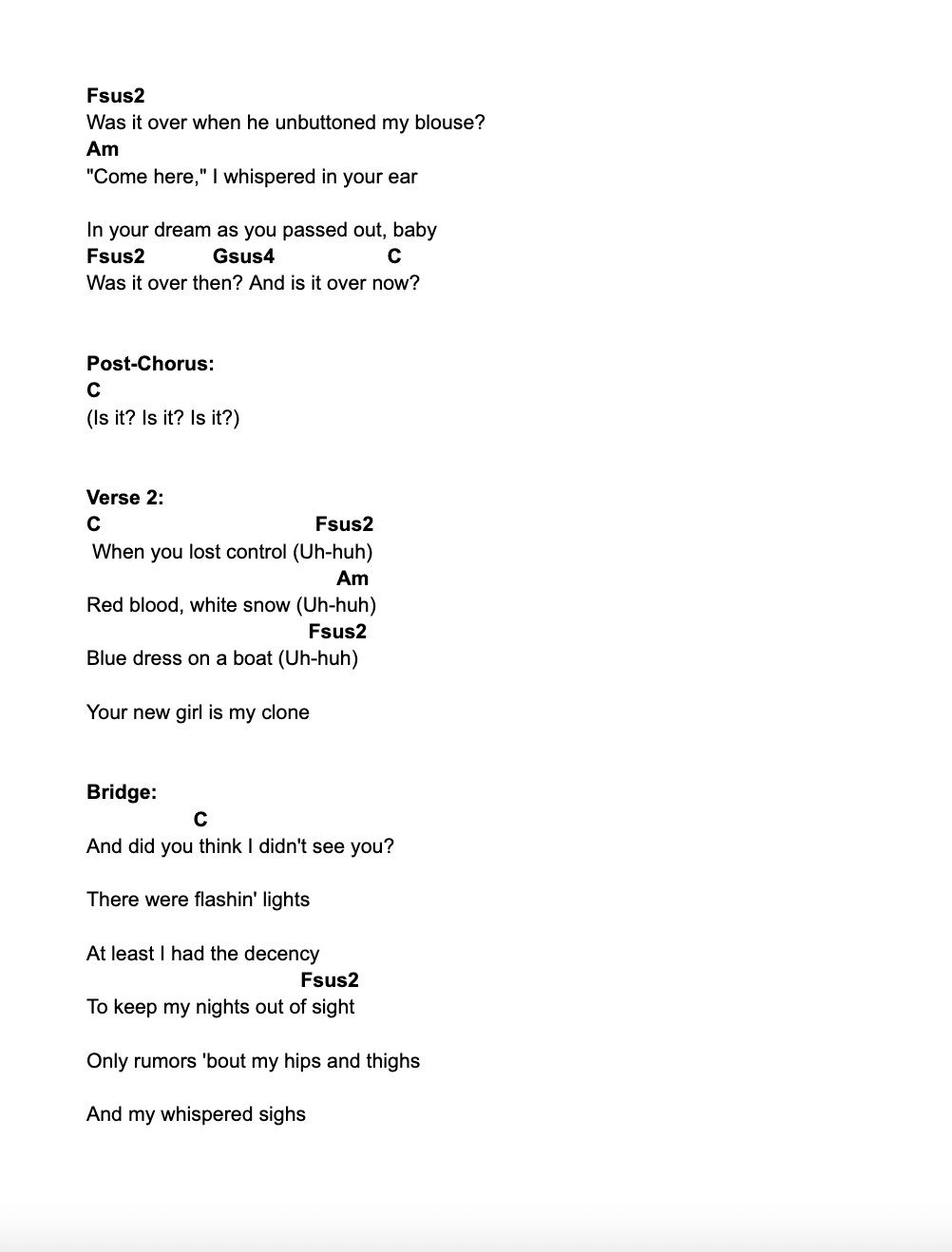 Taylor Swift – Is It Over Now? (Taylor's Version) [From The Vault] Lyrics