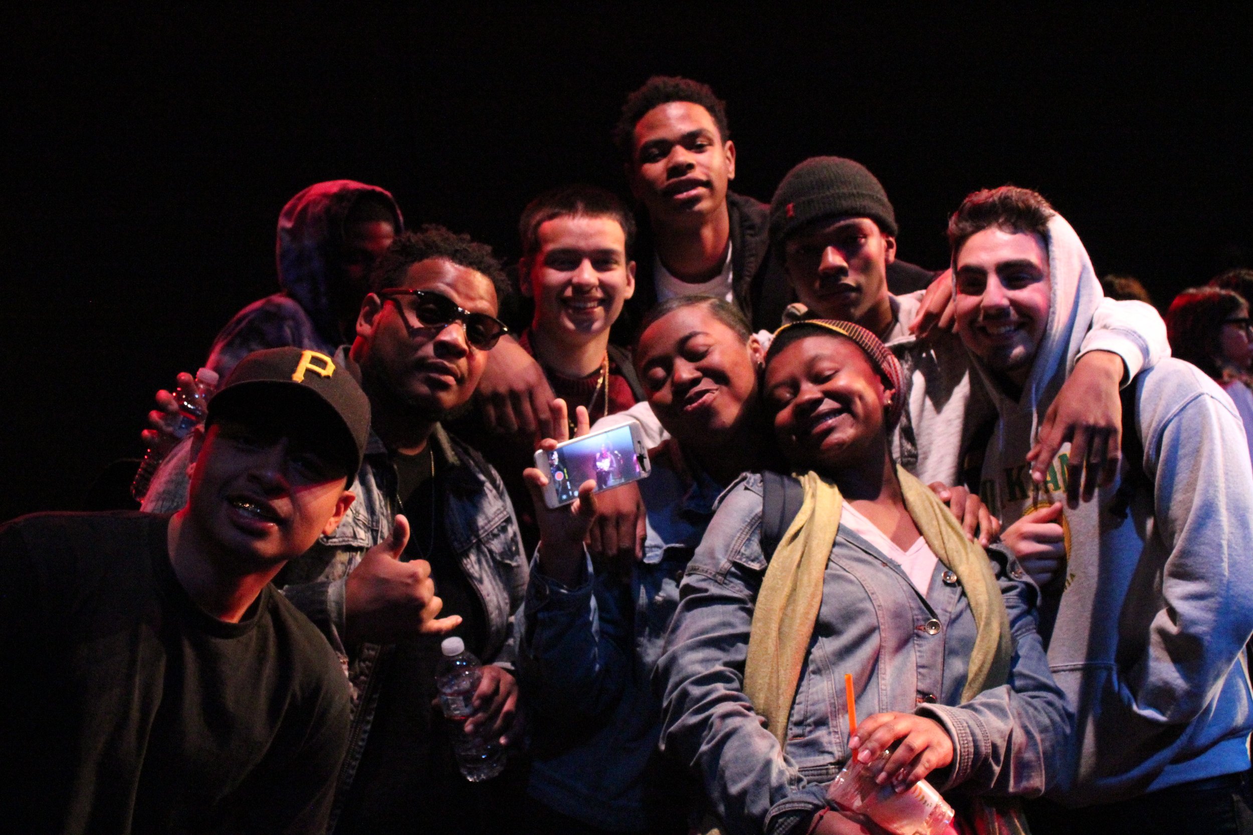 The crew and fam after the show. 