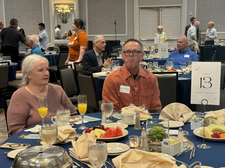 Guests together at the brunch