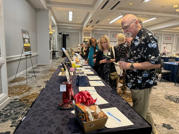 Silent auction table