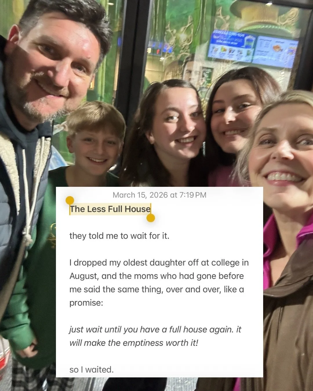 it doesn&rsquo;t get easier, but you do get used to it ❤️&zwj;🩹

#college #collegemom #collegedropoff #grownandflown #raisingteens