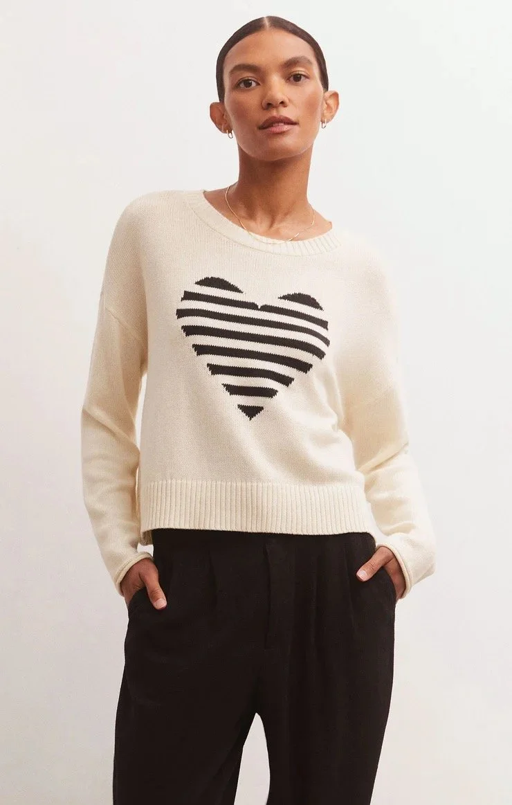 トップス SORIN Wool Blend Heart Cutting Sweater SORIN Wool Blend Heart Cutting Sweater