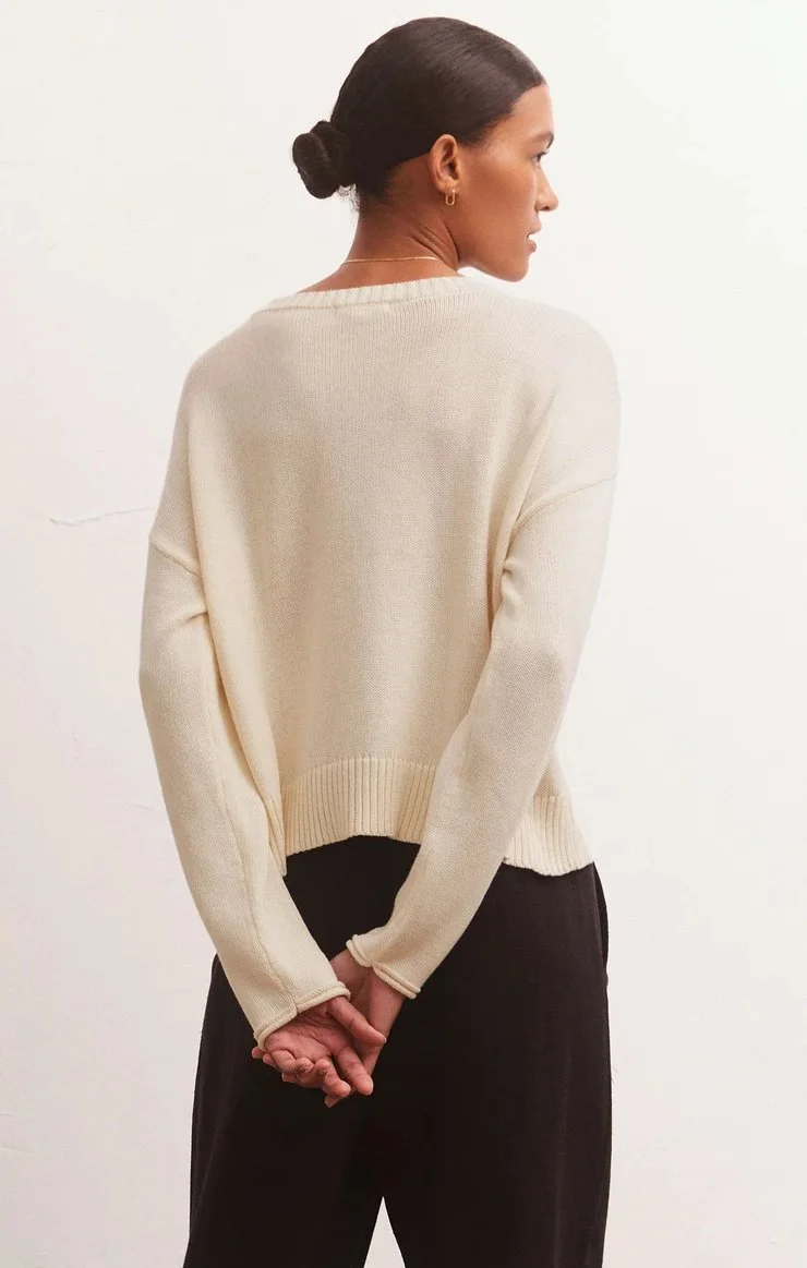 Z SUPPLY SIENNA HEART SWEATER | Gypsy Teal