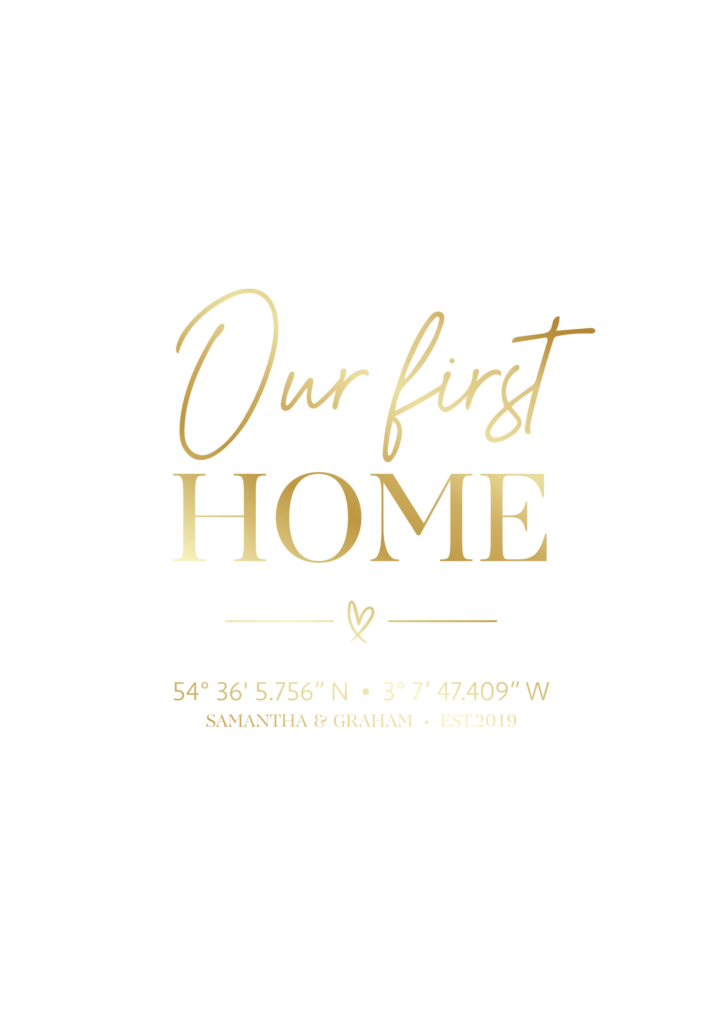Our First Home — White Orchid Print and Design