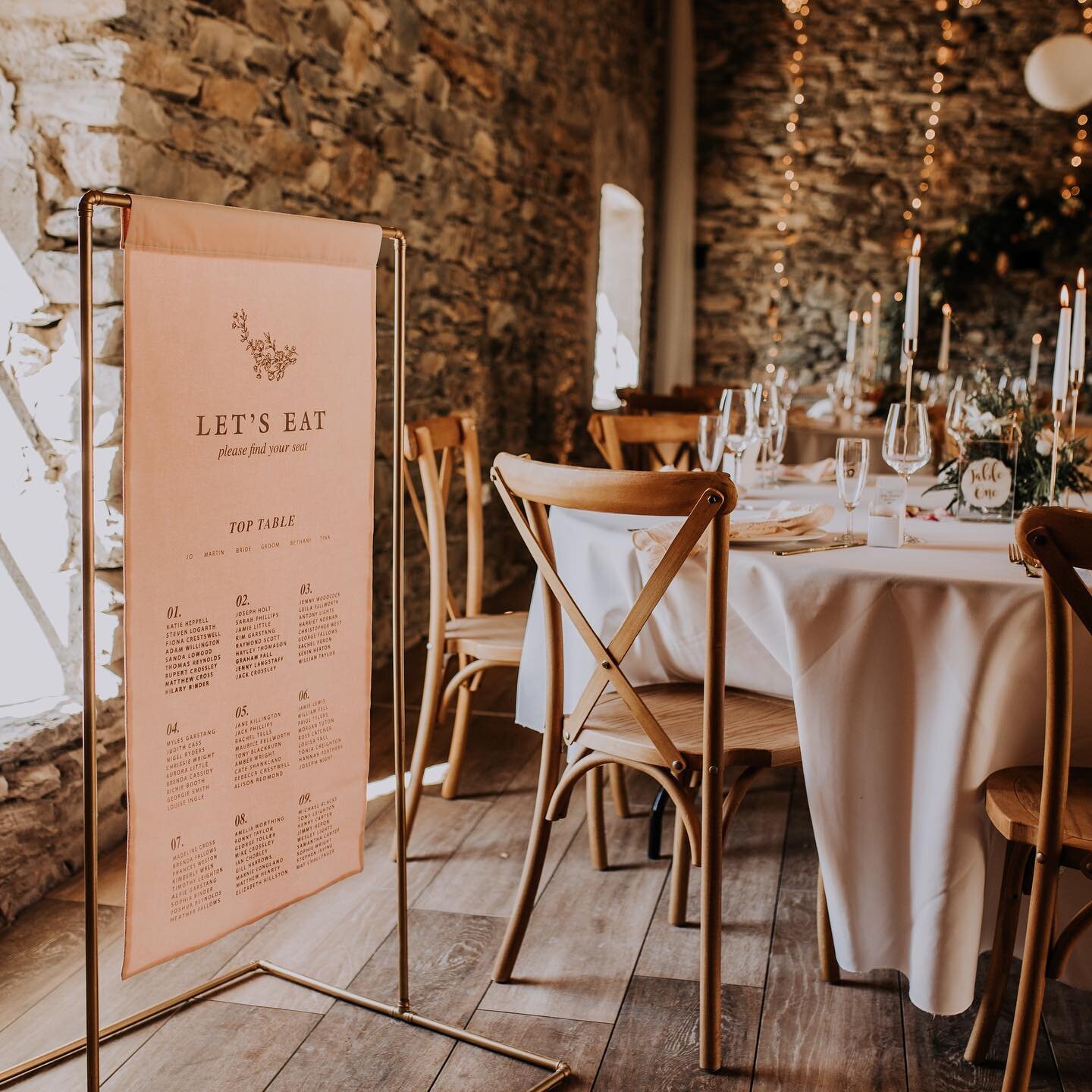 // DID YOU KNOW&hellip; //

We recently teamed up with @themakingmagpie to create our new range of beautiful fabric pieces. 

In the past few months we have designed and produced a selection of table plans, welcome banners and itinerary signs. 

All 