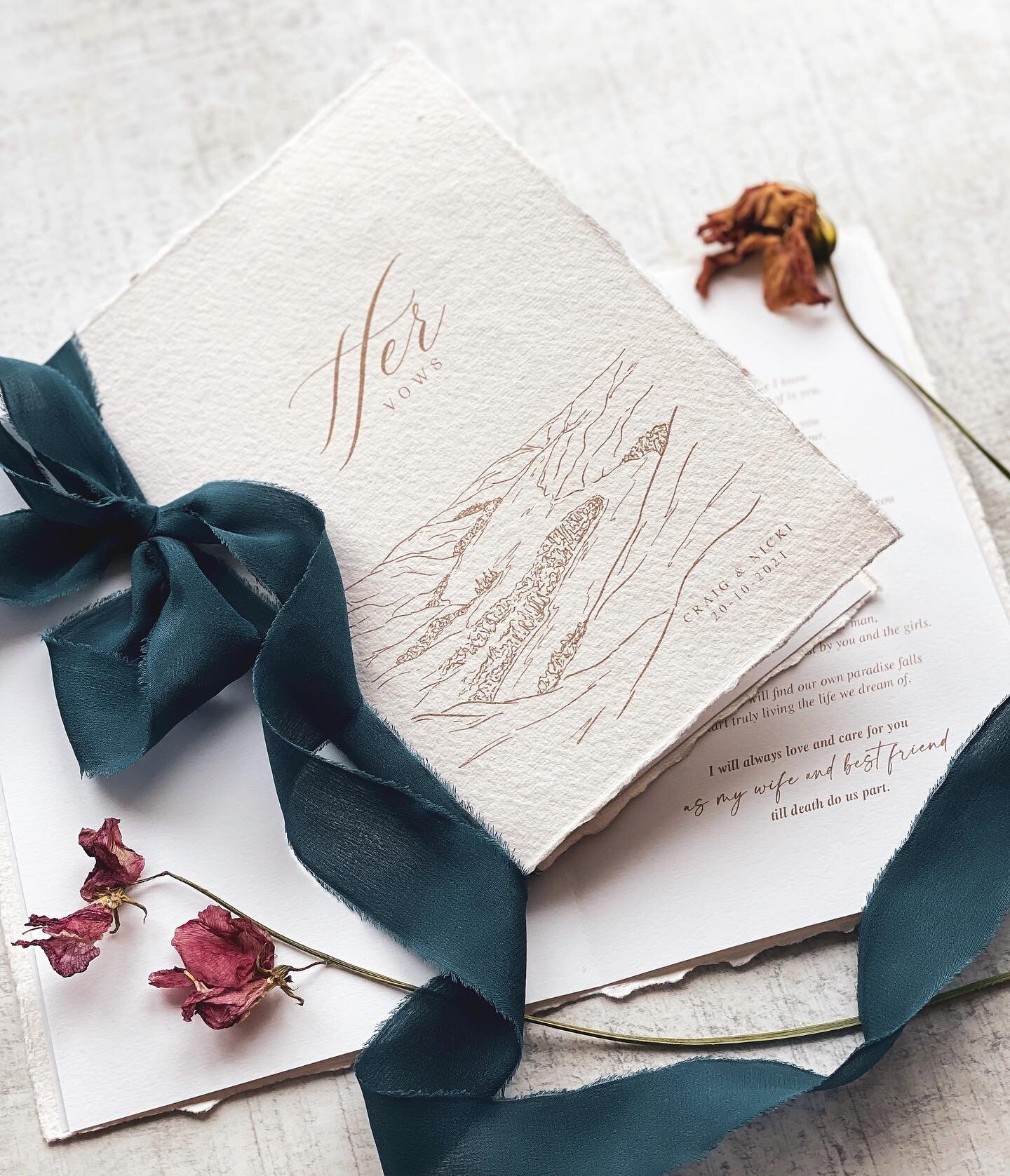 // V O W  B O O K S //

The ultimate wedding keepsake. 
We love creating these beautiful vow books filled with your most intimate promises and wishes. They will forever be a reminder of the love you and your partner share for each other and the memor