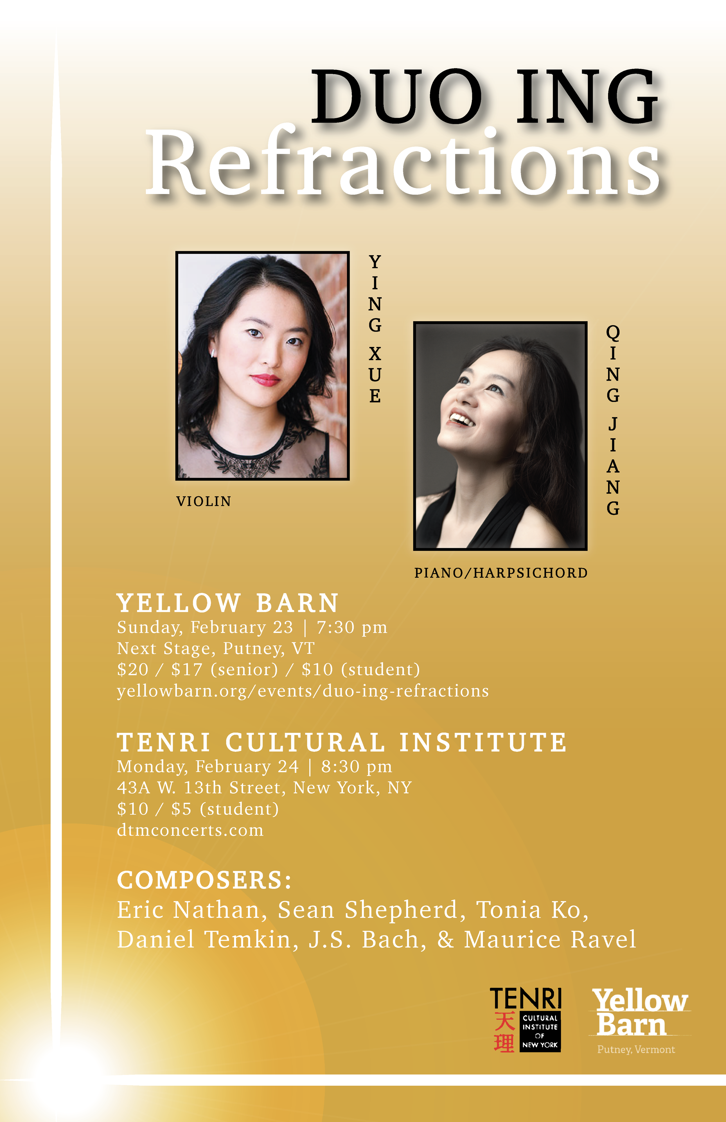 DTM Concert Tickets: Refractions, Feb 24, 2020, DUO ING