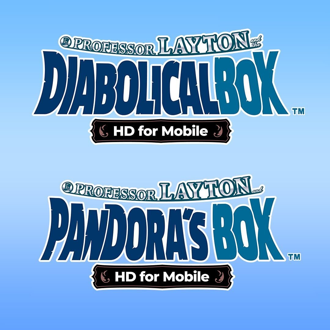 Did you know? The game known in the US as &lsquo;Professor Layton and the Diabolical Box&rsquo; is named &lsquo;Professor Layton and Pandora&rsquo;s Box&rsquo; in Europe. 

Proud to have made the logo for the Mobile HD release in multiple languages!
