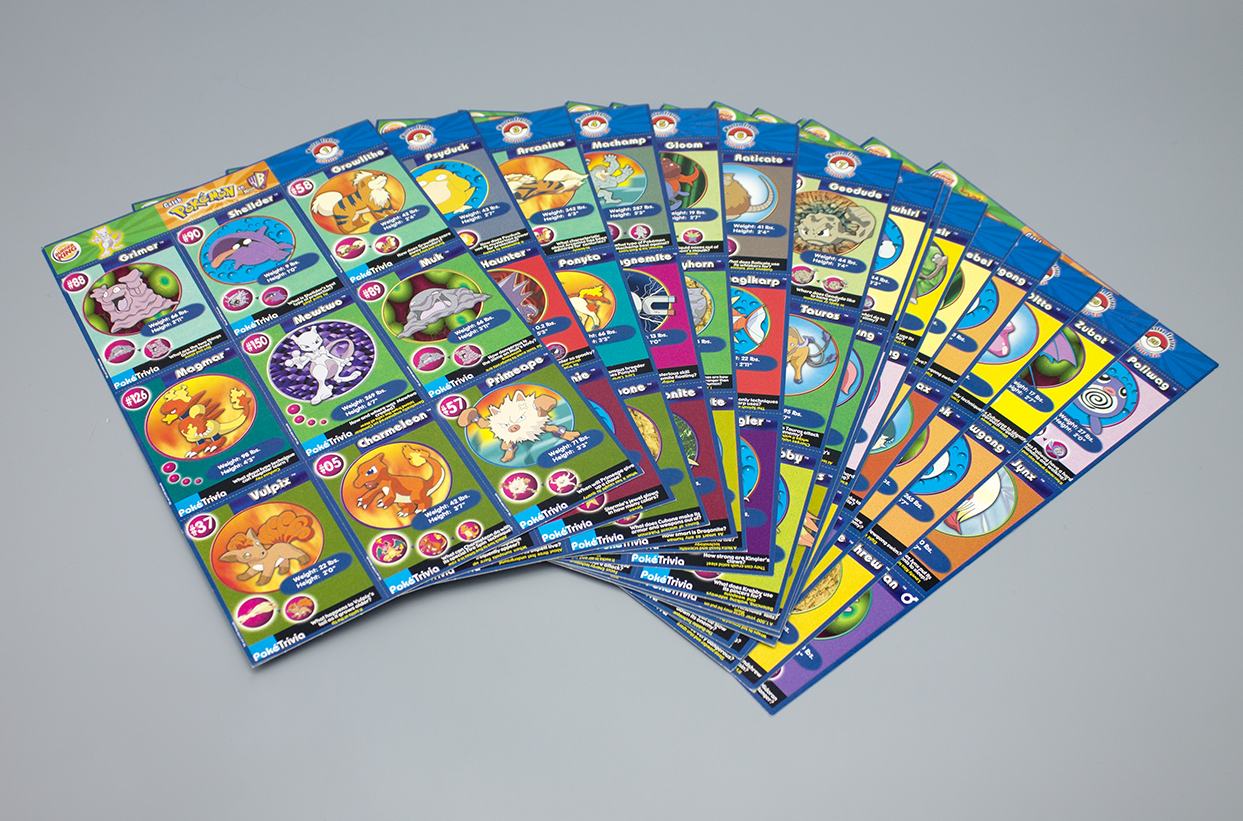 Complete Set of Burger King PokéTrivia Card Sheets [LOT# 092]