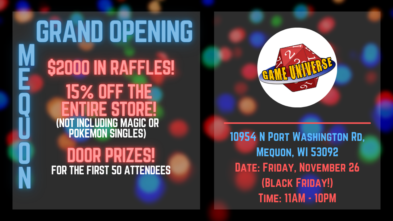 Game Universe Mequon Grand Opening