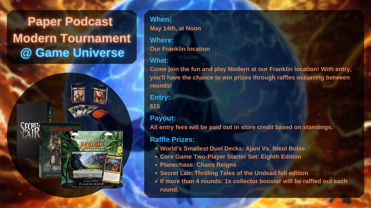 Paper Podcast Modern Tournament
