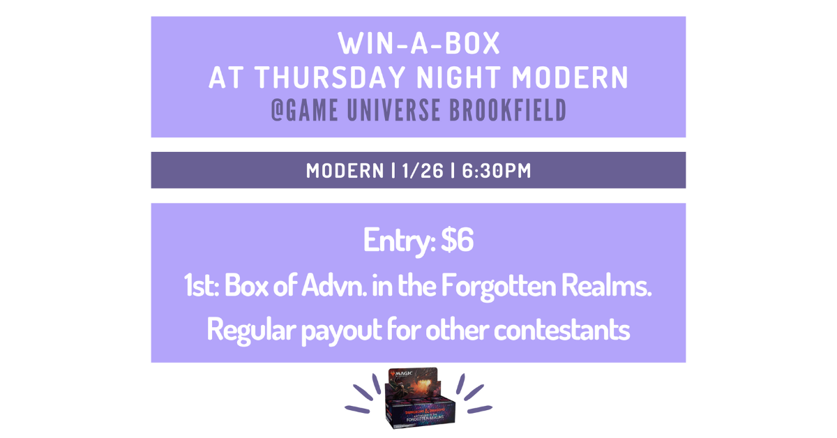 Win-A-Box At Thursday Night Modern (Brookfield)