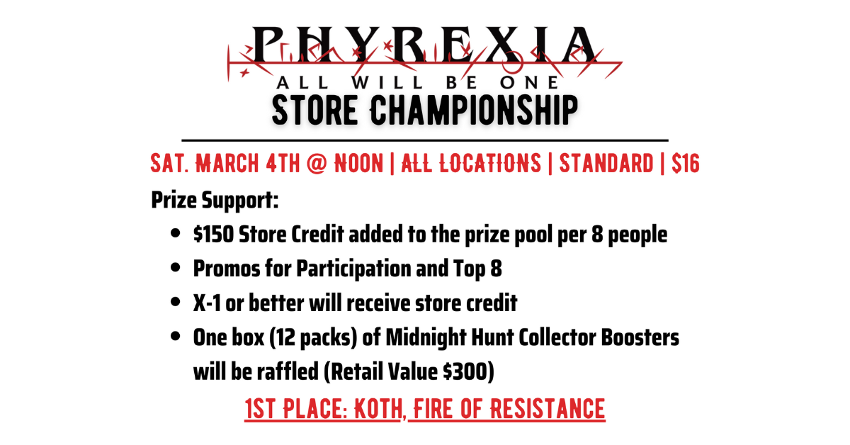 Phyrexia: All Will Be One Store Championship