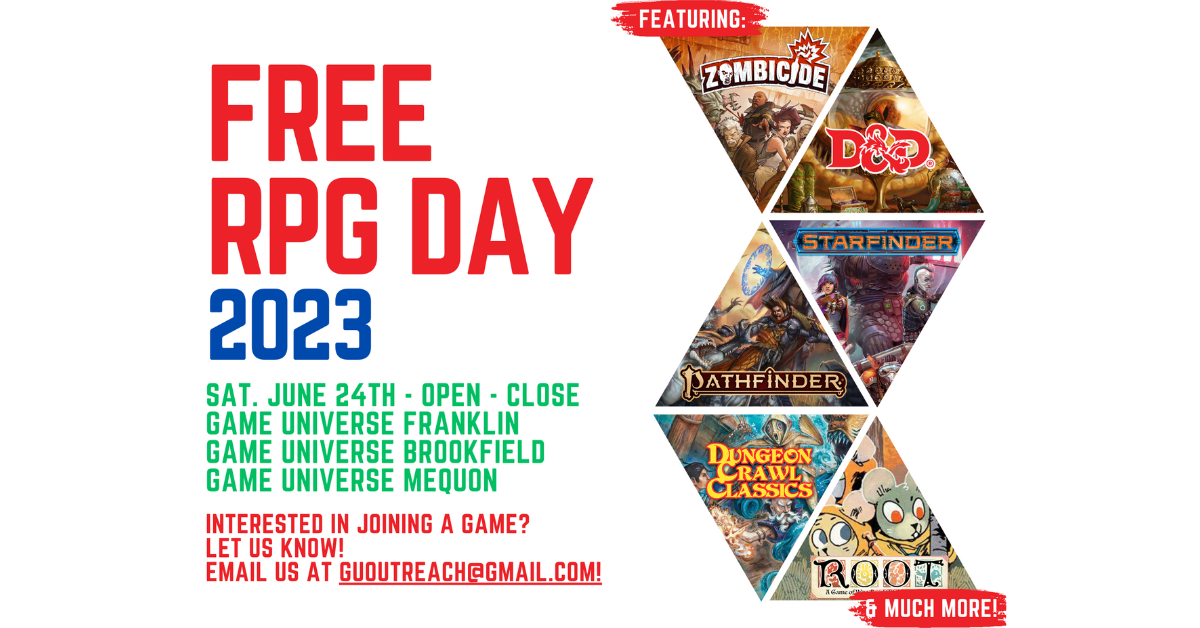 Free RPG Day @ Game Universe 2023!