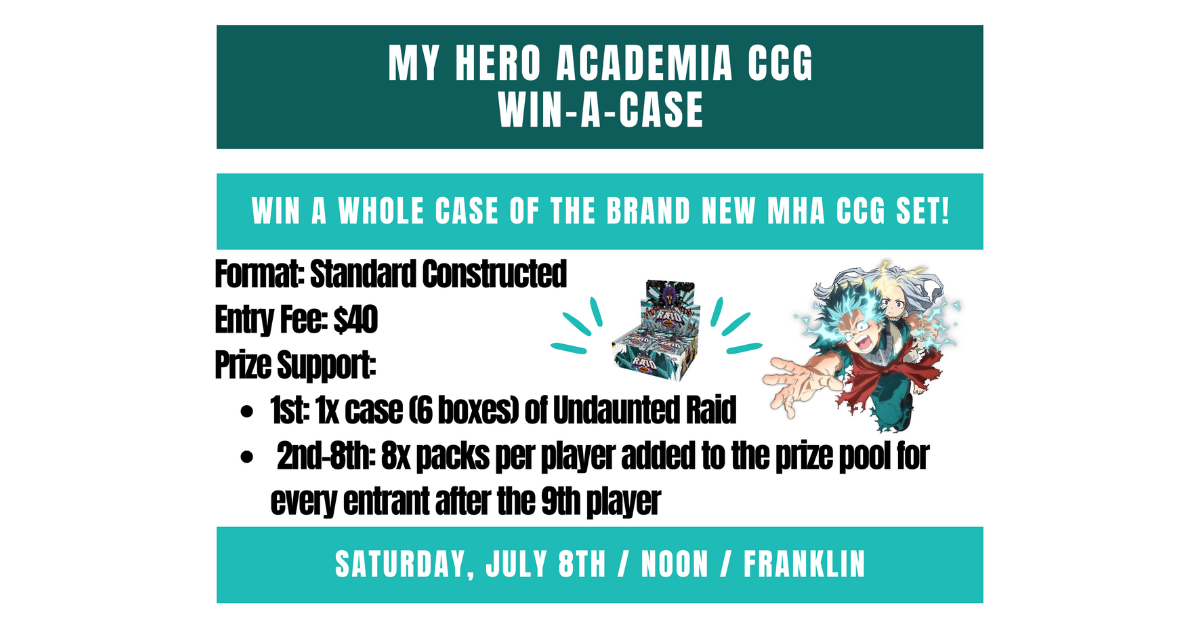 Win-A-CASE At My Hero Academia CCG! (Franklin)