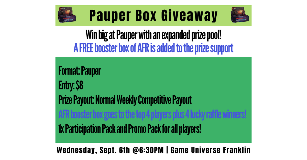Pauper Box Giveaway | Franklin