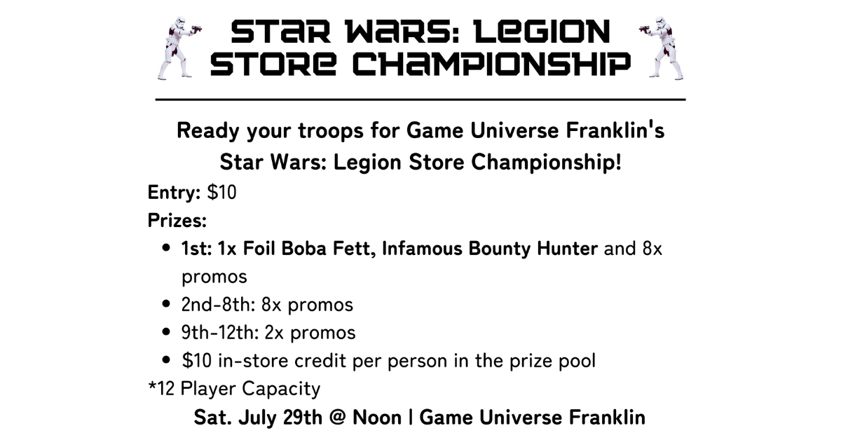 Star Wars: Legion Store Championship @ Franklin