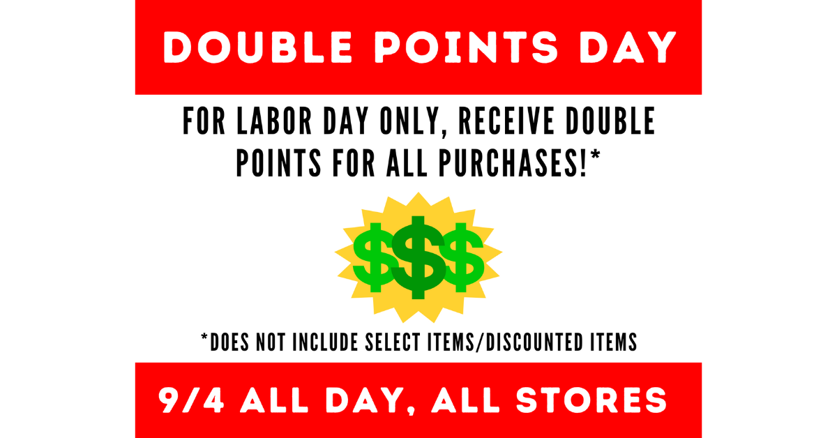 9/4, Double Points Day!