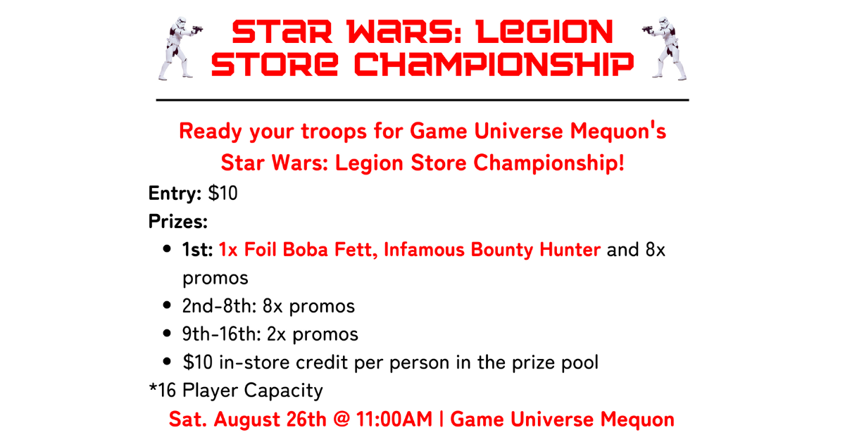 Star Wars: Legion Store Championship @ Mequon