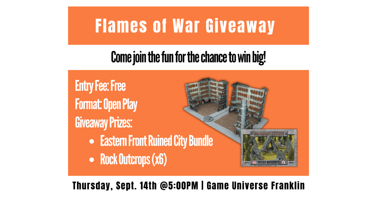 Flames of War Giveaway - Franklin