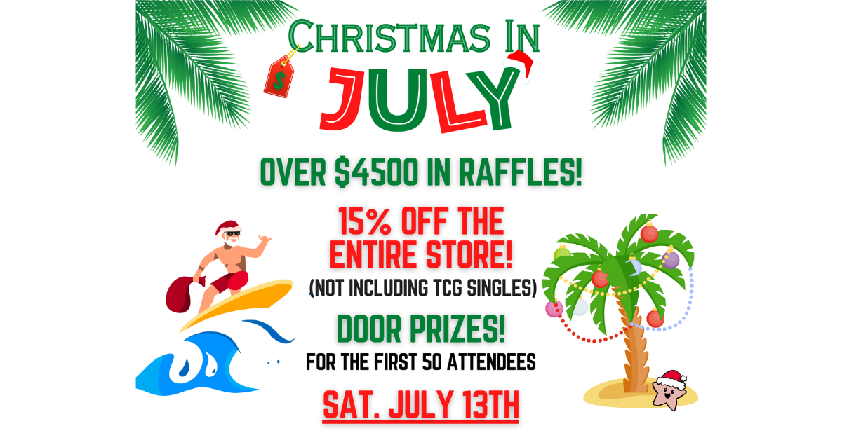 🎄Xmas in July🎅                                                     $4500 in giveaways and 15% off entire store!