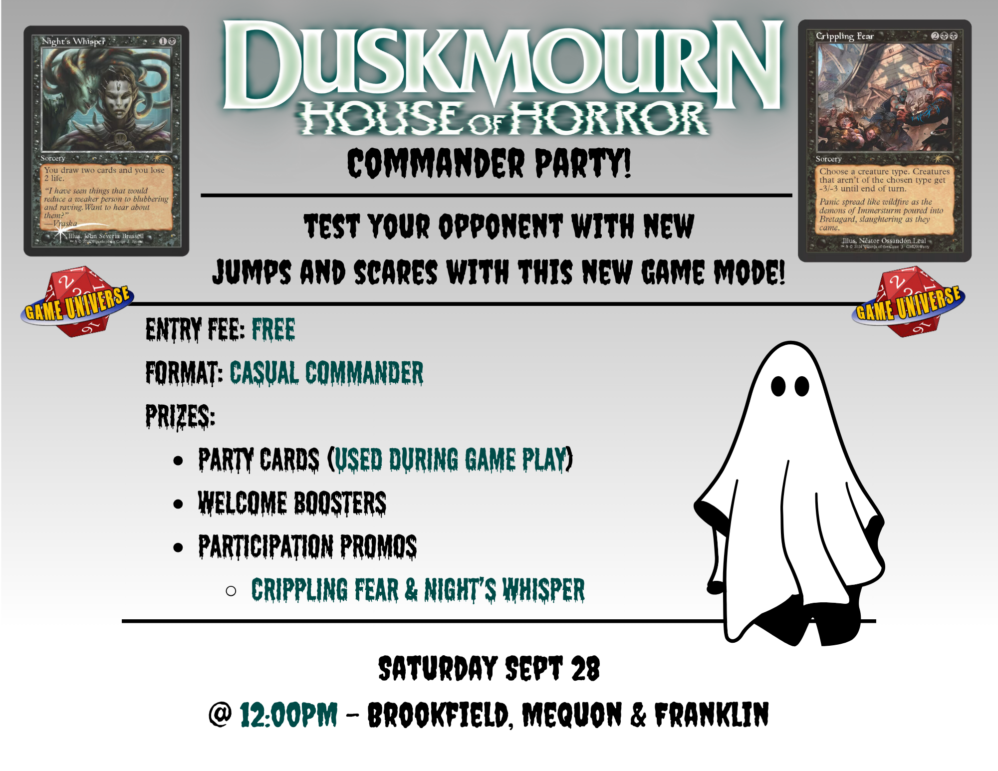 Come Have a party (with your commander) at your local game store!