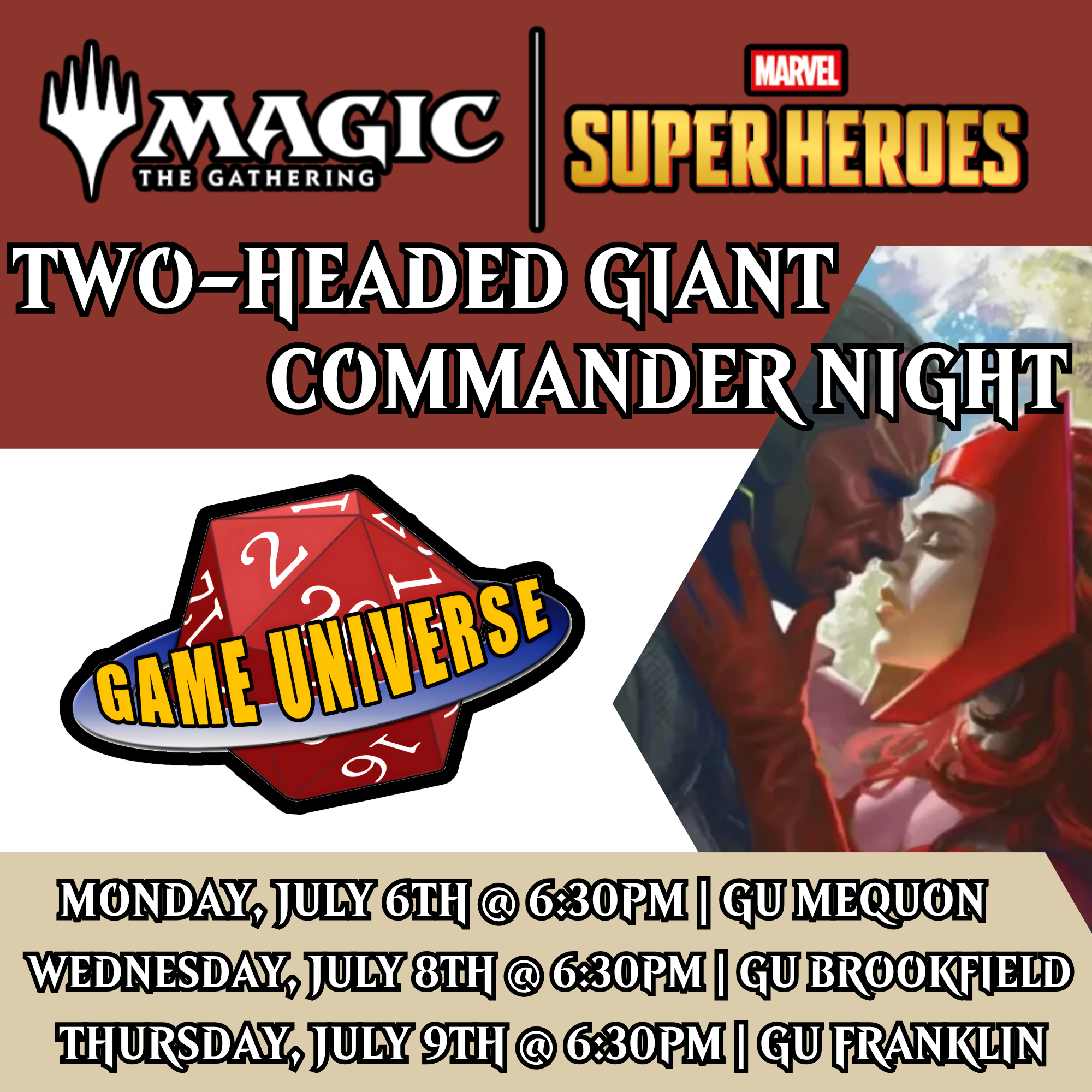 MTG: Marvel Super Heroes - Two-Headed Giant Commander Night