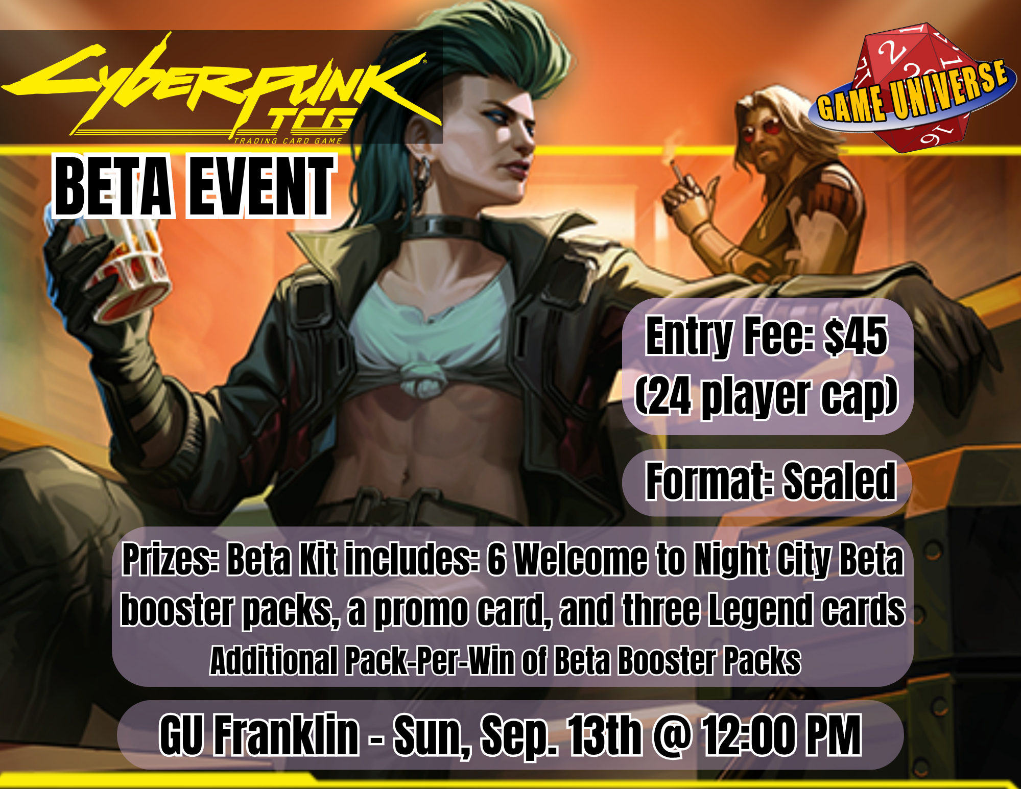 Cyberpunk TCG: Beta Event, Prerelease, &amp; Weekly Play