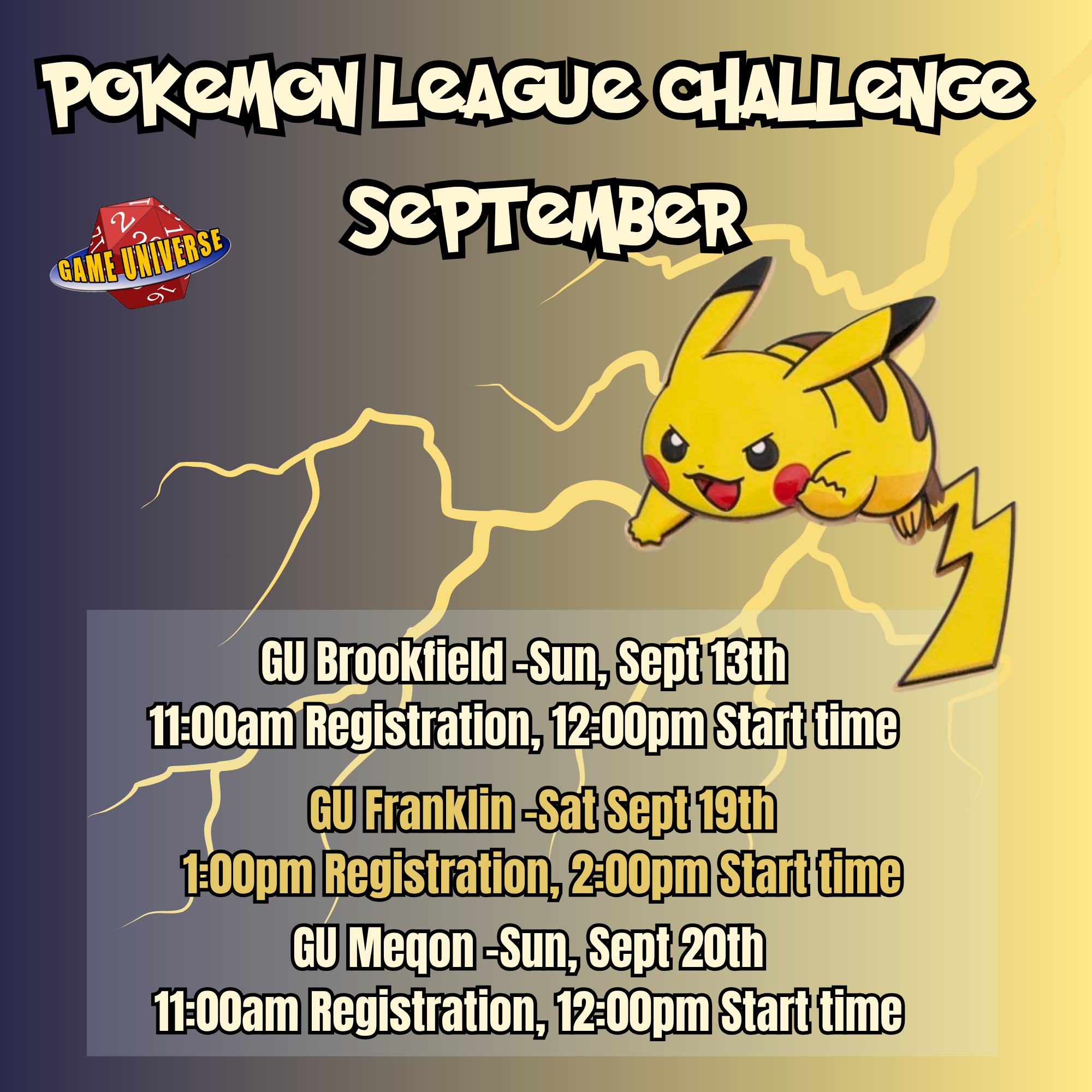 Pokemon League Challenge September