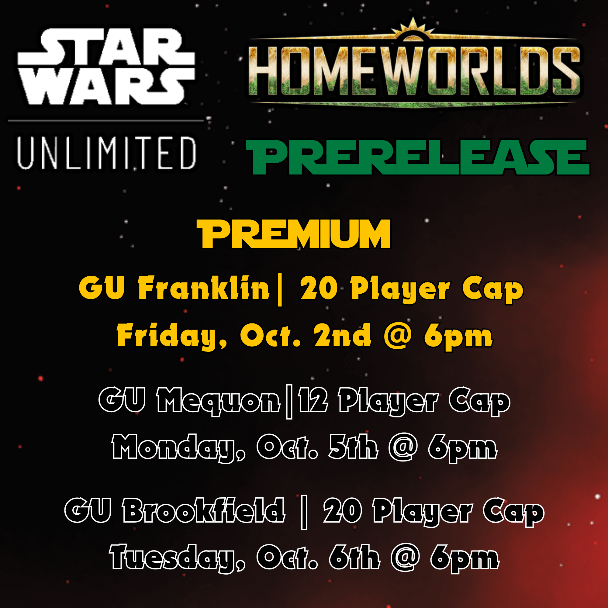 Star Wars Unlimited: Homeworlds Prerelease