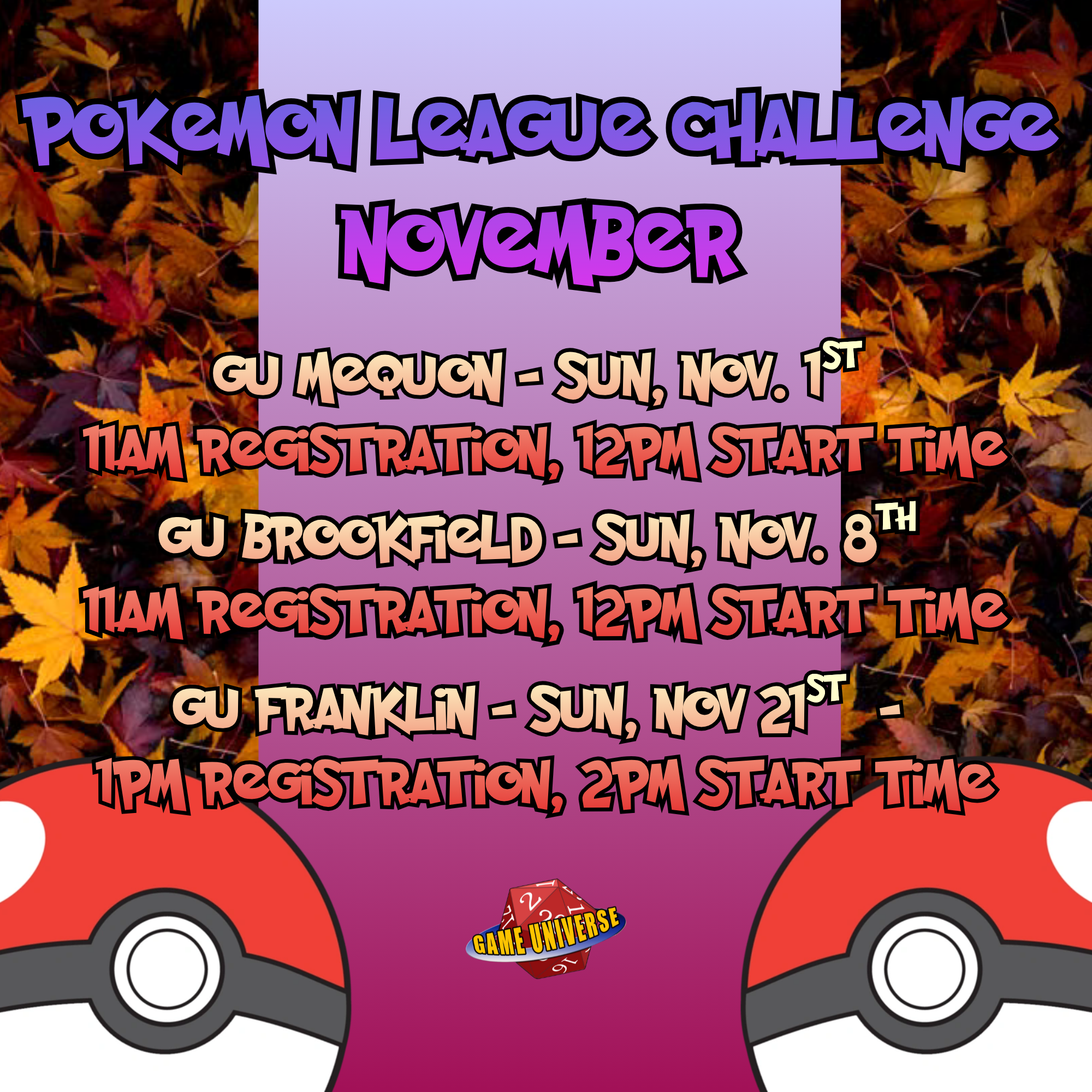 Pokemon League Challenge November
