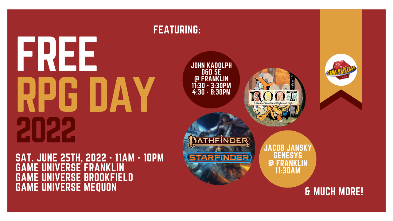 Free RPG Day GU 2022! — Game Universe