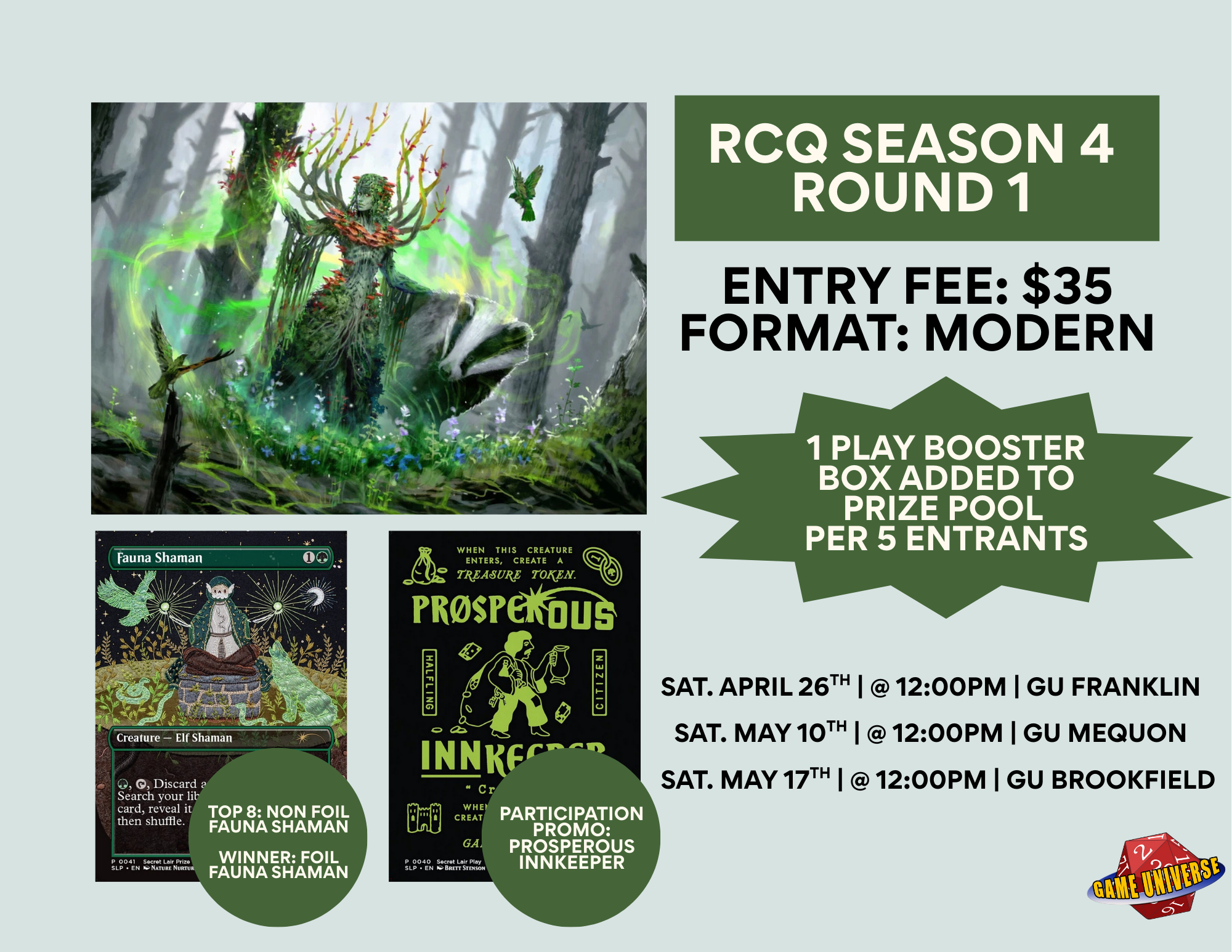 Magic the Gathering: RCQ Season 4 Round 1 — Game Universe