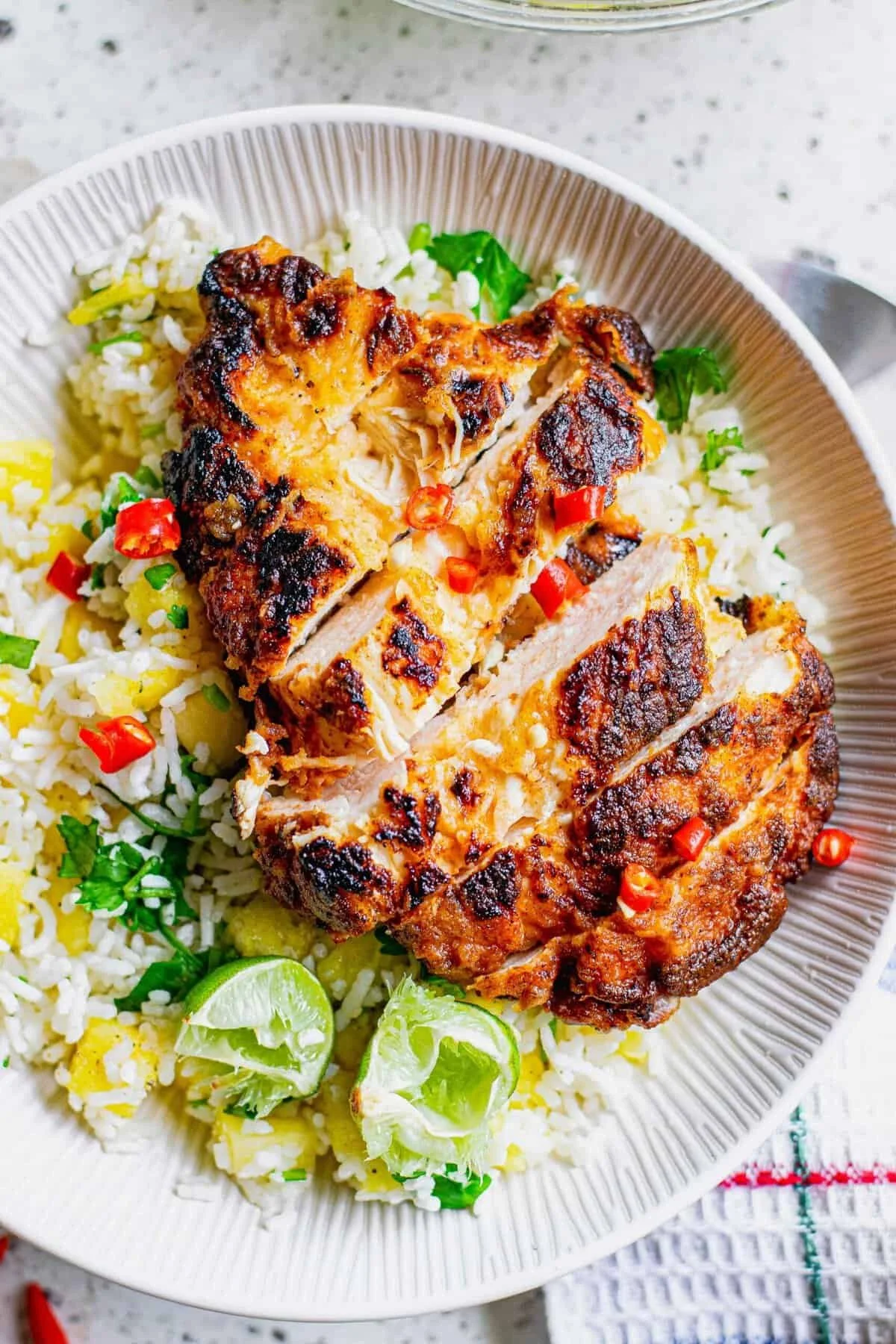 NEW Chamoy Chicken Breast, Salsa Rice, Corn Salsa