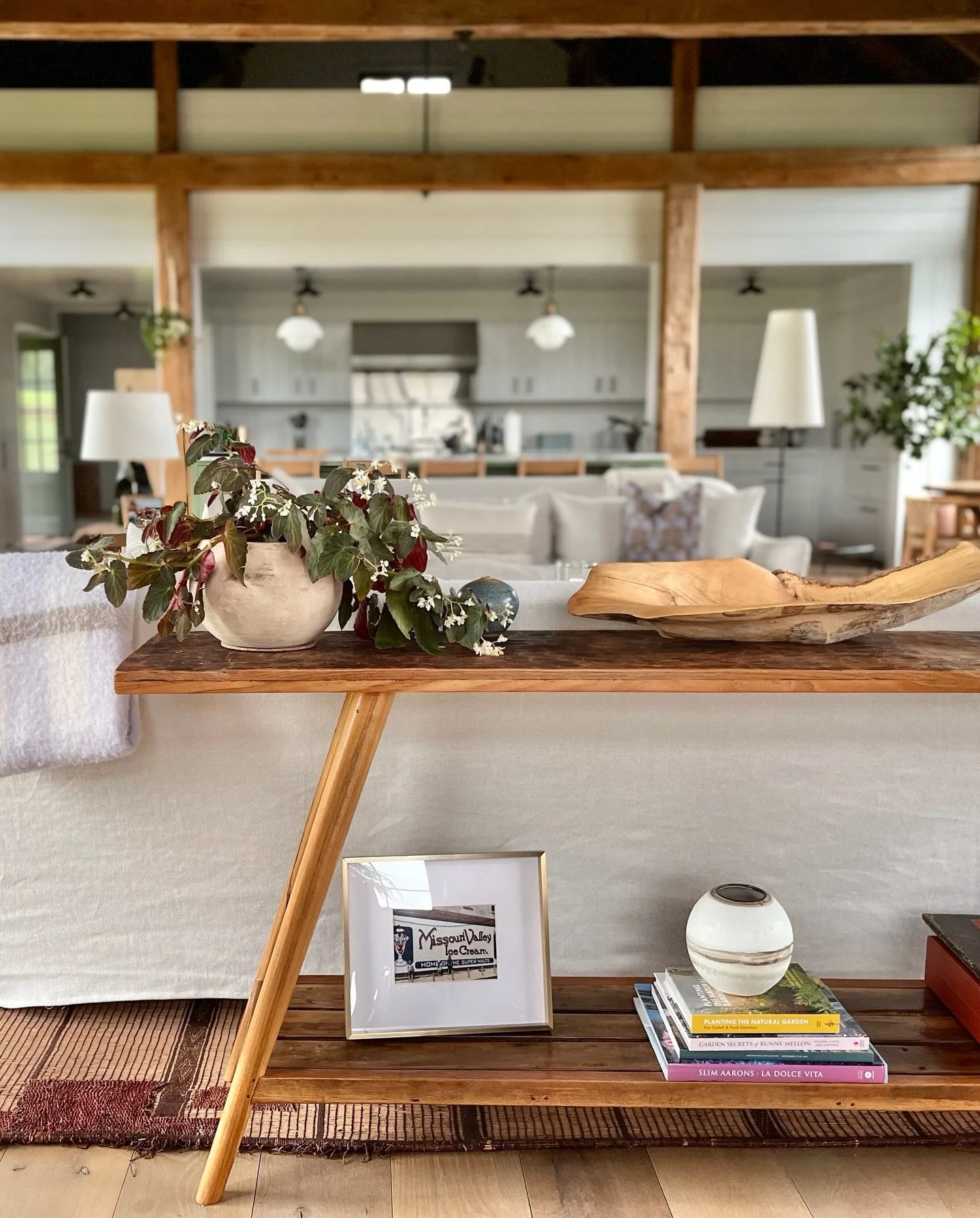We&rsquo;re suckers for Begonias&mdash;underrated, always elegant, and effortlessly able to bring that outdoor garden feeling indoors. Pairing it with this simple round stone planter keeps the look natural, aligned with the rest of the space.