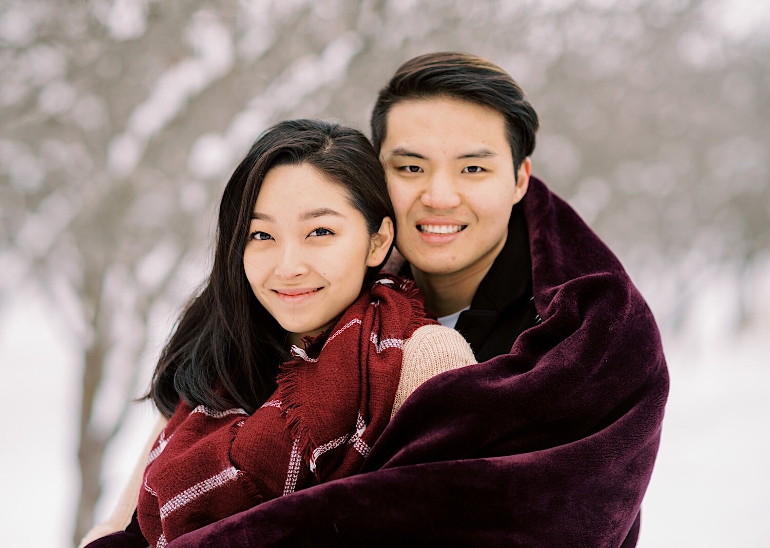 Winter Provo Korean Couple Engagements