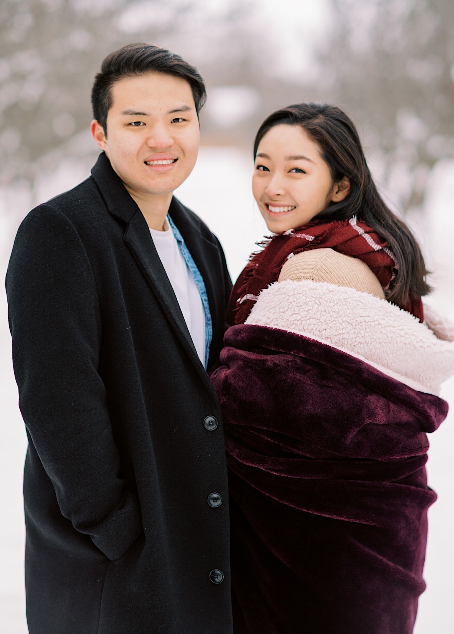 Korean Couple Snow Engagements