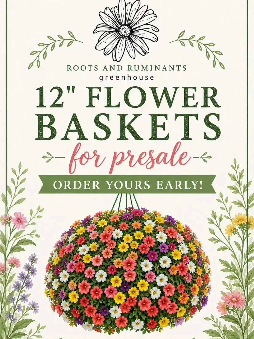 Two ways to support youth!

1. Go to JBT's Spring Market this Saturday between 12 and 2 pm and pick up a gift card for a basket that you can redeem in the greenhouse at a later date when they are big and full

2. Purchase a 12" plastic hanging b